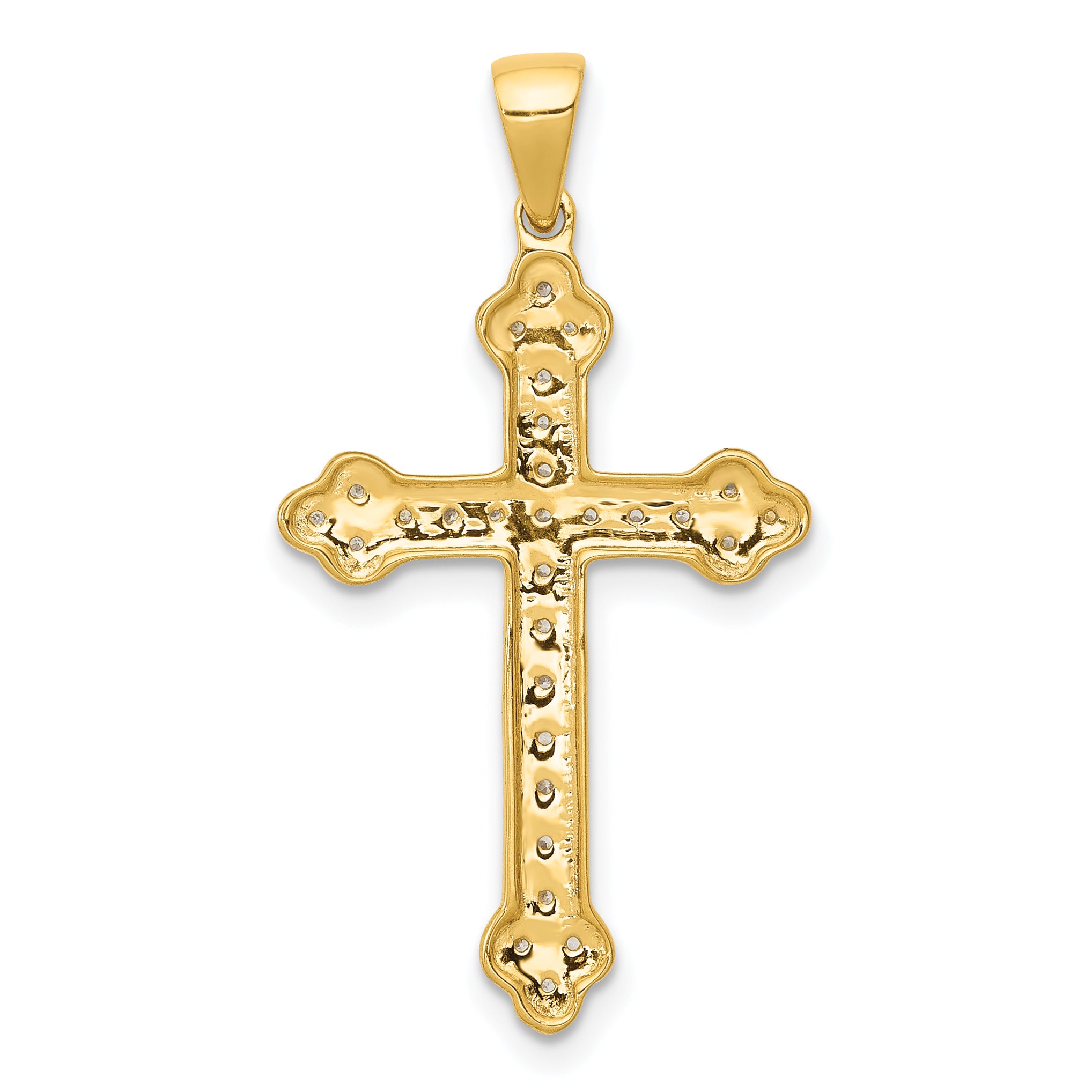 14k 1/10ct. Diamond Cross Pendant
