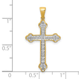 14k 1/10ct. Diamond Cross Pendant