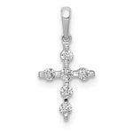 14k White Gold 1/6ct. Diamond Cross Pendant