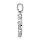 14k White Gold 1/6ct. Diamond Cross Pendant