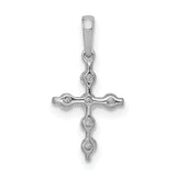 14k White Gold 1/6ct. Diamond Cross Pendant