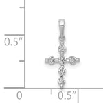 14k White Gold 1/6ct. Diamond Cross Pendant