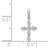 14k White Gold 1/6ct. Diamond Cross Pendant