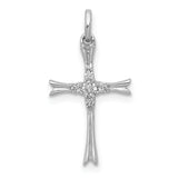 14k White Gold 1/15ct. Diamond Cross Pendant