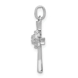 14k White Gold 1/15ct. Diamond Cross Pendant