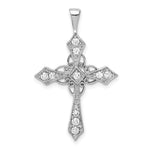 14k White Gold AA Diamond Passion Cross pendant