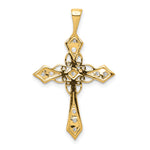 14k A Diamond Passion Cross Pendant