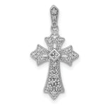 14k White Gold 1/10ct. Diamond Fancy Cross Pendant