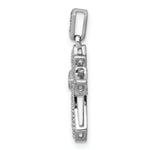14k White Gold 1/10ct. Diamond Fancy Cross Pendant