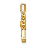 14k 1/10ct. Diamond Fancy Cross Pendant