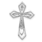 14k White Gold 1/15ct. Diamond Cross Chain Slide