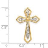 14k 1/15ct. Diamond Cross Chain Slide