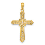 14k 1/6ct. Diamond Filigree Cross Pendant