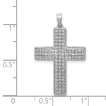 14k White Gold 1/2ct. Diamond Latin Cross Pendant