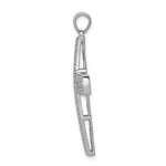 14k White Gold 1ct. Diamond Latin Cross Pendant