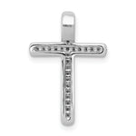 14k White Gold 1/10ct. Diamond Cross Chain Slide
