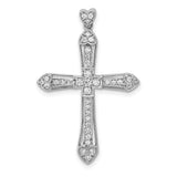 14k White Gold 1/3ct. Diamond Cross Pendant