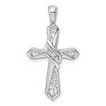 14k White Gold 1/20ct. Diamond Cross Pendant