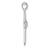 14k White Gold 1/20ct. Diamond Cross Pendant