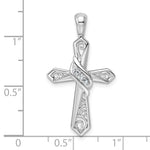 14k White Gold 1/20ct. Diamond Cross Pendant
