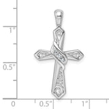 14k White Gold 1/20ct. Diamond Cross Pendant