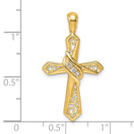 14k 1/20ct. Diamond Cross Pendant