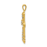 14k AA Diamond Passion Cross Pendant