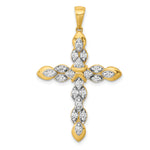 14k 1/2ct. Diamond Cross Pendant