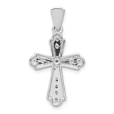 14k White Gold 1/10ct. Diamond Cross Pendant