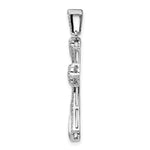 14k White Gold 1/3ct. Diamond Fancy Cross Pendant