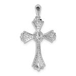 14k White Gold 1/3ct. Diamond Fancy Cross Pendant