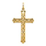 14k Diamond Budded Cross Pendant