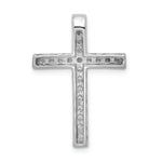 14k White Gold 3/8ct. Diamond Cross Chain Slide