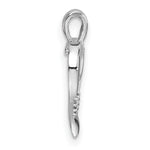 14k White Gold Heart Cross Pendant Mounting