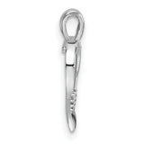 14k White Gold Heart Cross Pendant Mounting