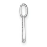 14K White Gold Diamond Letter A Initial Pendant