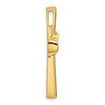 14k Polished Diamond Cross Chain Slide