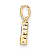14K  Diamond Letter L Initial with Bail Pendant