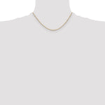14k 2.0mm Tri-color Gold PavÃ© Valentino Chain