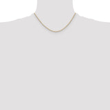 14k 2.0mm Tri-color Gold PavÃ© Valentino Chain