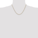 14k 2.0mm Tri-color Gold PavÃ© Valentino Chain