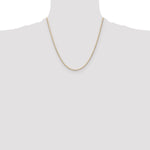 14k 2.0mm Tri-color Gold PavÃ© Valentino Chain