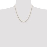 14k 2.0mm Tri-color Gold PavÃ© Valentino Chain