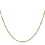14k 2.0mm Tri-color Gold PavÃ© Valentino Chain