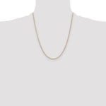 14k 2.0mm Tri-color Gold PavÃ© Valentino Chain