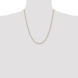 14k 2.0mm Tri-color Gold PavÃ© Valentino Chain