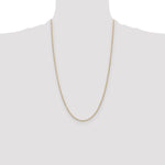 14k 2.0mm Tri-color Gold PavÃ© Valentino Chain