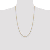 14k 2.0mm Tri-color Gold PavÃ© Valentino Chain