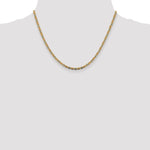 14k 2.75mm Tri-color Gold PavÃ© Valentino Chain