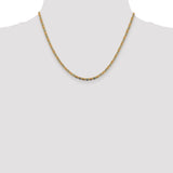14k 2.75mm Tri-color Gold PavÃ© Valentino Chain